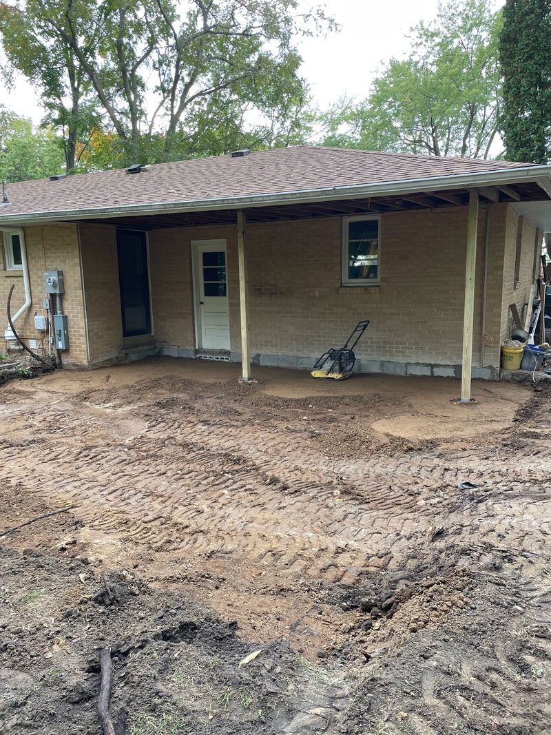 Before: Backyard without porch