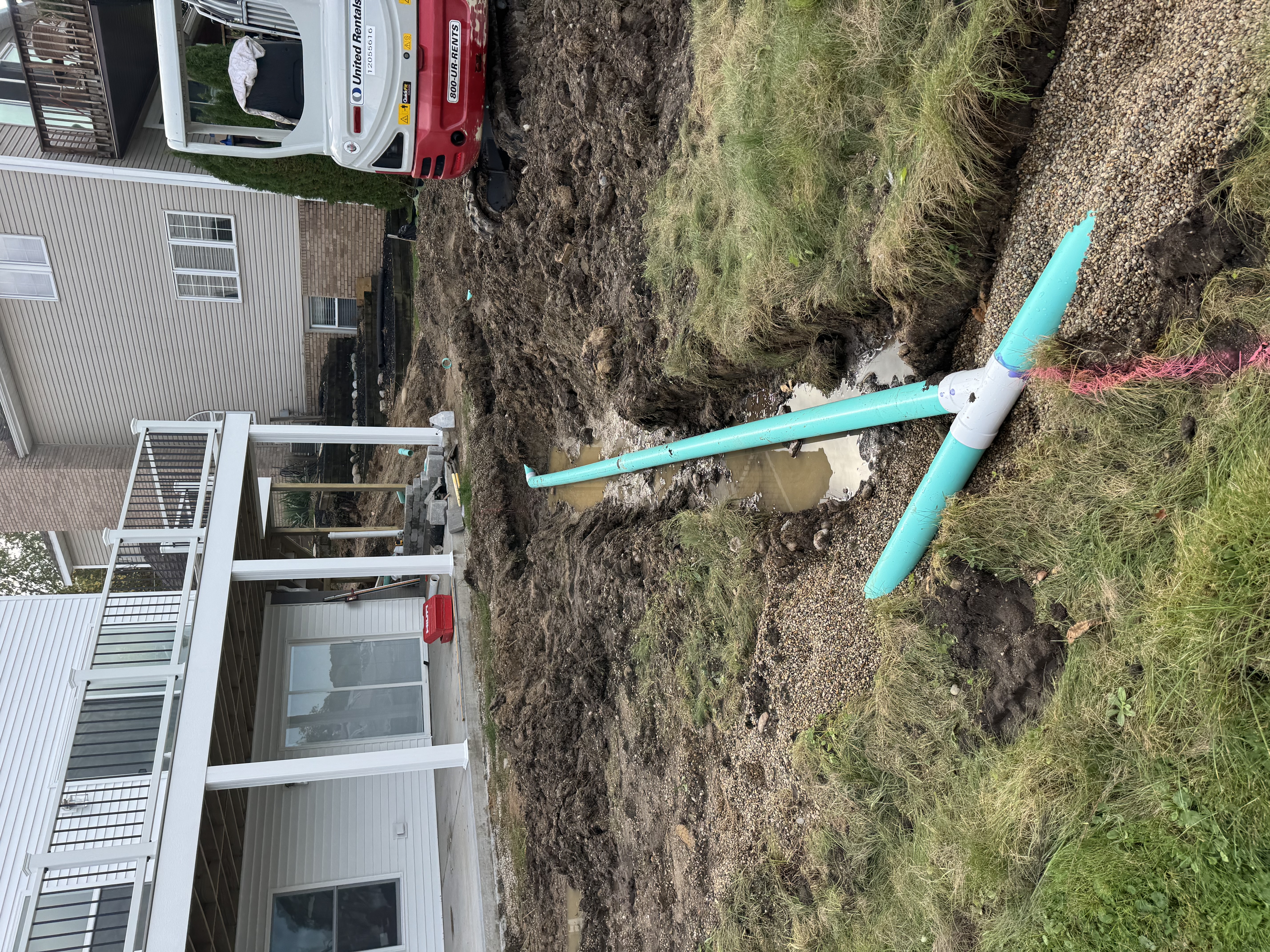 Fire pit with paver surround