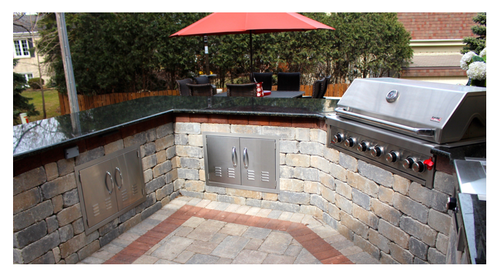 Custom outdoor kitchen construction by Zeiler Construction