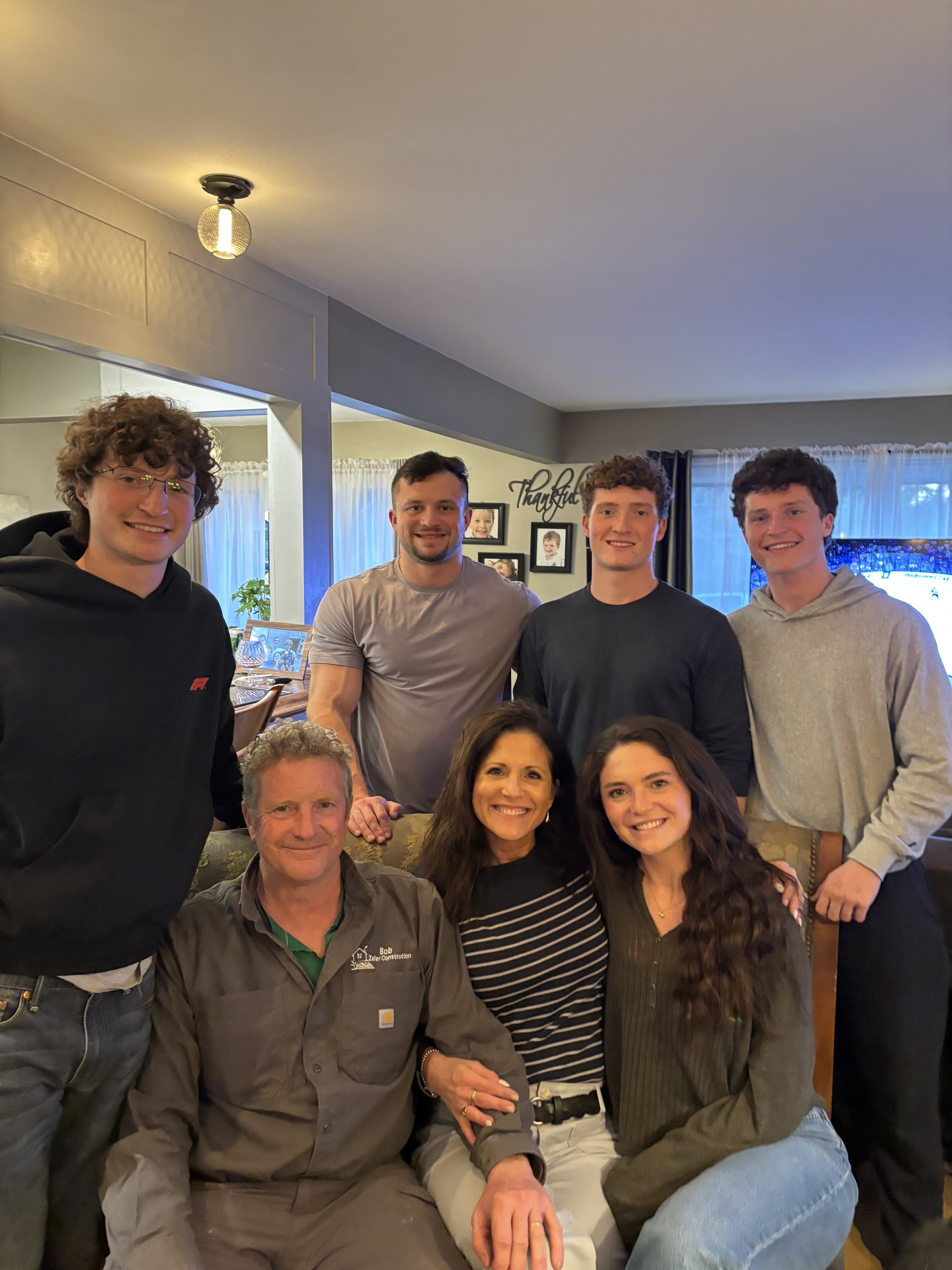 Bob Zeiler and his family at home